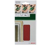 BOSCH Papel de lija 93x185,3xG60/4xG120/3xG180,8 agujeros (10 uds) 2609256A86