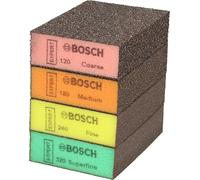 Bosch 20x Expert S471 Esponjas de Lijado estándar (para Pintura sobre Madera, Madera Blanda, Ø 69 x 97 x 26 mm, Grueso/Medio/Fino/superfino, Accesorios Profesionales para Lijado Manual)