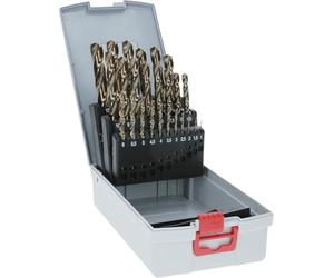 Bosch 25x Set de brocas PRO Stainless Steel HSS-Co | para Acero, Acero inoxidable, Ø 1-13,00 mm, Accesorios Taladro/atornilladores perforadores