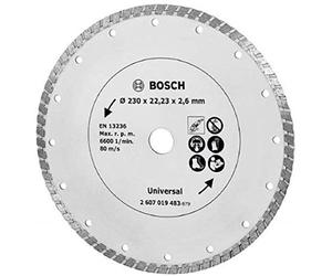 Bosch 2607019483 - Disco de diamante para materiales de construcción turbo (diámetro de 230 mm)