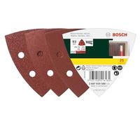Bosch 2607019500 - Paquete de 25 lijas para lijadoras Delta (93 mm, grano 60, 120, 240)