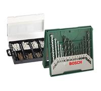 Bosch 2607019511 - Set de fijación práctico con 173 unidades & Mini X-Line - Set de 15 brocas mixto: mini x-line (ref. 2607019675)