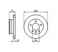 BOSCH 2X Disco De Freno Delante 285 Ventilado Para Mercedes-Benz Sprinter 3-T