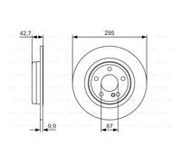 BOSCH 2X Disco De Freno Trasero 295 Para Mercedes-Benz GLA-Clase X156