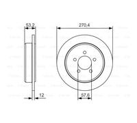 BOSCH 2x Disco Freno Trasero 2704 Completo para Chrysler PT Cruiser PT _ Dodge