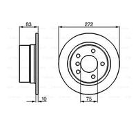 BOSCH 2x Disco Freno Trasero 2718 Completo para BMW Z3 Roadster E36