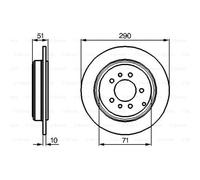 BOSCH 2x Disco Freno Trasero 290 Completo para Peugeot 607 9D 9U 0 986 478 733