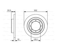 BOSCH 2x Disco Freno Trasero Ø301mm Completo para Renault Master III Caja Nissan