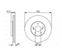 BOSCH 2X Discos De Freno Ventilados Aceitados 0 986 479 R47