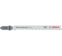 Bosch 2x Hoja de sierra de calar PRO Hardwood clean T101BF (para Madera dura, Tablero de fibra de densidad media, Longitud 100 mm, Professional Accesorios Sierra de calar)