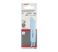 Bosch 2x Hoja de sierra sable Thin Metal S522EF | para Láminas de acero, Metales no ferrosos, Longitud 100 mm, Professional Accesorios Sierra sable