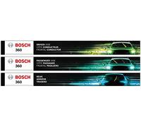 Bosch 360. Repuesto completo de escobillas limpiaparabrisas para vehículo, con escobillas de barra delanteras (par), escobilla limpiaparabrisas trasera (1), 66 cm, 55,88 cm, 40,64 cm (B36016)