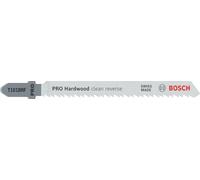 Bosch 3x Hoja de sierra de calar inversas PRO Hardwood clean T101BRF | para Madera dura, Tablero de fibra de densidad media, Longitud 100 mm, Professional Accesorios Sierra de calar
