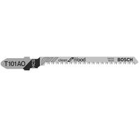 Bosch 3x Hojas sierra de calar T 101 AO Clean for Wood | para Madera blanda, Contrachapado, Longitud 83 mm, Professional Accesorios Sierra de calar