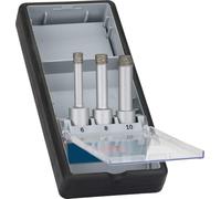 Bosch 3x Set de brocas PRO Ceramic dry, vástago de inserción cilíndrico | para Baldosas, Baldosas de cerámica dura, Ø 6,00, 8,00, 10,00 mm, Professional Accesorios Taladro/atornilladores perforadores