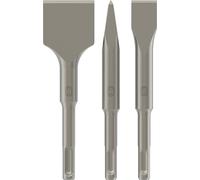 Bosch 3x Set de cinceles PRO SDS plus-4C, cincel de punta chata, 3 uds. | para Hormigón, Ladrillo, Professional Accesorios Martillo perforador, Martillos