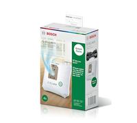 Bosch 4 bolsas de aspiradora Type G All Eco BBZGALLECO, 99,9% de filtración con cierre higiénico, 50% menos de plástico, para todas las series actuales excepto BSG8, BGL10, BGN1, BSG1, BSN