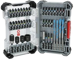 Bosch 40x PRO Impact Mixed Set, 40 uds. | para Hormigón, Baldosas de cerámica blanda, 200 x 107 mm, Accesorios Atornillador, Taladro/atornilladores perforadores