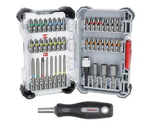 Bosch 45x Extra Hard Screwdriver Bit Set, 44+1 pcs | 168 x 110,5 mm, Professional Accesorios Destornillador, taladro