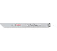 Bosch 5 hojas de sierra sable PRO Pallet S1022HFR Reparación Fast (para acero, madera con clavos, longitud 200 mm, accesorio profesional de sierra sable)