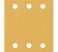 Bosch 50 hojas de lija Expert C470 con 6 agujeros (para pintura sobre madera, madera dura, diámetro de 115 x 107 mm, grano 60, accesorio profesional lijadora orbital)