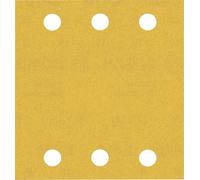 Bosch 50 x Papel de lija Expert C470 con 6 agujeros (para pintura sobre madera, madera dura, diámetro 115 x 107 mm, grano 240, accesorio profesional lijadora orbital)