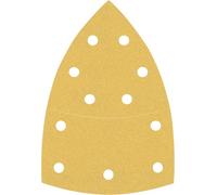 Bosch 50x Papel de lija EXPERT C470 con 11 agujeros para multilijadoras | para Pintura sobre madera, Madera dura, Ø 102x62/93 mm, Grano 120, Professional Accesorios Multilijadora