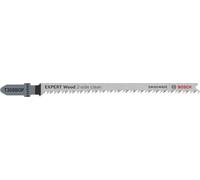 Bosch 5x Hoja de sierra de calar EXPERT Wood 2-side clean T308BOP | para Tablero para mobiliario de madera maciza, Contrachapado, Longitud 117 mm, Professional Accesorios Sierra de calar