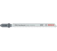 Bosch 5x Hoja de sierra de calar inversas PRO Hardwood clean T101BRF | para Madera dura, Tablero de fibra de densidad media, Longitud 100 mm, Professional Accesorios Sierra de calar