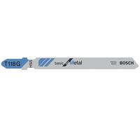 Bosch 5x Hojas de sierra de calar T 118 G Basic for Metal | para Láminas de acero, Láminas de acero, Longitud 92 mm, Professional Accesorios Sierra de calar