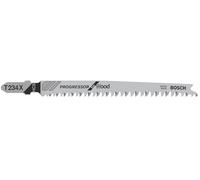 Bosch Professional 5 x Hojas de sierra de calar Progressor for Wood zum Sägen in Holz (5 Stück, T 234 X)