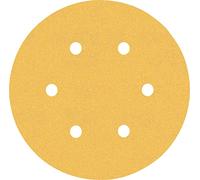 Bosch Professional Lijas Expert C470 150 mm, grano 120, 6 agujeros, para madera dura, pack de 5