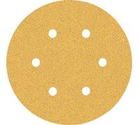Bosch 5x Papel de lija EXPERT C470 con 6 agujeros | para Pintura sobre madera, Madera dura, Grano 60, Professional Accesorios Lijadora excéntrica
