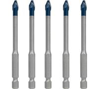 Bosch 5x Set de brocas EXPERT HEX-9 Hard Ceramic (para Baldosas de cerámica dura, Baldosas de cerámica blanda, Ø 6,0, 6,0, 6,0, 6,0, 6,0 mm, Professional Accesorios Taladro)