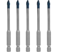 Bosch 5x Set de brocas EXPERT HEX-9 Hard Ceramic (para Baldosas de cerámica dura, Baldosas de cerámica blanda, Ø 5,0, 5,0, 5,0, 5,0, 5,0 mm, Professional Accesorios Taladro)