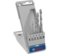 Bosch 5x Set de brocas para madera PRO Wood HSS | para Madera blanda, Madera dura, Ø 2,00, 3,00, 4,00, 5,00, 6,00 mm, Accesorios Taladro/atornilladores perforadores