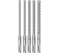 Bosch 5x Set de brocas para martillo PRO SDS plus-5X | para Hormigón, Ladrillos de cal y arena, Ø 6,00, 6,00, 8,00, 8,00, 10,00 mm, Professional Accesorios Martillo perforador