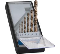 Bosch 6x Set de brocas PRO Stainless Steel HSS-Co | para Acero, Acero inoxidable, Ø 2,00, 3,00, 4,00, 5,00, 6,00, 8,00 mm, Accesorios Taladro/atornilladores perforadores