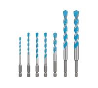 Bosch 7x Set de brocas EXPERT HEX-9 Multi Construction | para Hormigón, Baldosas de cerámica blanda, Ø 4,00, 5,00, 6,00, 6,00, 8,00, 10,00, 12,00 mm, Professional Accesorios Taladro
