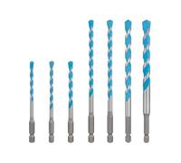 Bosch 7x Set de brocas EXPERT HEX-9 Multi Construction | para Hormigón, Baldosas de cerámica blanda, Ø 5,00, 5,50, 6,00, 6,00, 7,00, 8,00, 10,00 mm, Professional Accesorios Taladro