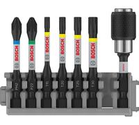 Bosch 7x Set Puntas Atorn. PRO Impact c/Soporte QC Pick&Click | Longitud 60, 50, 50, 50 mm, Professional Accesorios Atornillador, Taladro/atornilladores perforadores