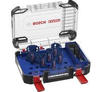 Bosch 9x Set universal de sierras de corona EXPERT Multi Material PC Plus (para Madera con metal, Ladrillo, Ø 22, 25, 35, 40, 51, 68 mm, Professional Accesorios Taladro)