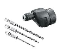 Bosch Accesorio de taladro para atornillador a batería IXO (con juego de brocas de 3 piezas, plástico, yeso, madera, cartón, eje hexagonal)
