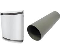 BOSCH Accesorio ventilación descentralizada LRE 160 W Kit de preinstalación para ventilador, campana exterior metálica blanca - 7735600373