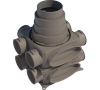 BOSCH Accesorios de ventilación doméstica VK 125-V Caja de distribución de aire de plástico, vertical - 7738100820