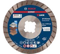 Bosch Accessories 1x Disco de Corte con Diamante EXPERT MultiMaterial X-LOCK Turbo (per hormigón, ladrillos, piedra blanda, Ø 115 x 22,23 mm, Accesorios Amoladora Pequeña)