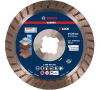 Bosch Accessories 1x Disco de Corte con Diamante EXPERT MultiMaterial X-LOCK Turbo (per hormigón, ladrillos, piedra blanda, Ø 125 x 22,23 mm, Accesorios Amoladora Pequeña)