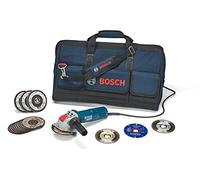 Bosch Accessories, Professional X-LOCK Paquete de sistema Kit universal y Miniamoladora GWX 750-115 X-LOCK, para Multi Material, Metal, Cerámica, Ø 115 mm, Accesorio Amoladoras Angulares