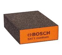 Bosch Accessories S471 Medium Esponja abrasiva para Superficies y Bordes, Gris/Naranja, Medio