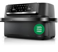 Bosch, Air Fryer Serie 4 Doble Cesta 10l, negro, MAFD490B0 | Función FIN SINCRONIZADO y con separación, 6 programas predeterminados, revestimiento no tóxico